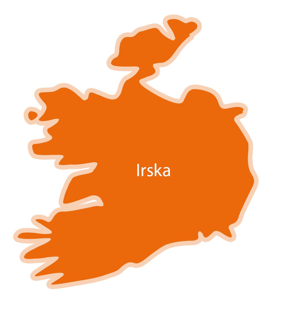 Poenostavljen prikaz zemljevida z označenim glavnim mestom Islandije, Reykjavikom.