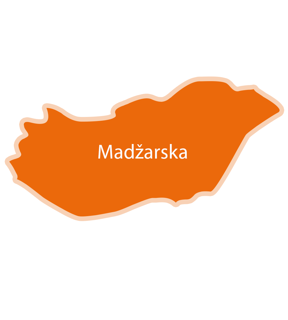Zemljevid države z označenim glavnim mestom.